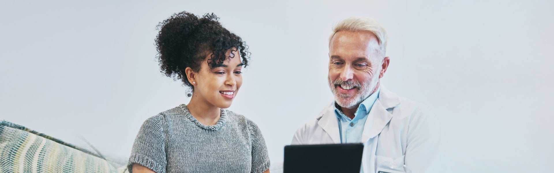 doctor talking to a woman